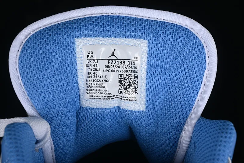 All categories Air Jordan Jordan series basketball shoes Air Jordan 1 Low Air Jordan 1 Low AJ1 Joe 1 patent leather blue cultural low-top casual sneakers FZ2138-114